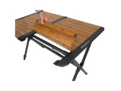 Vouwtafel Chamberry Bamboo M Grijs Beige Bamboo -TrailNest Winkel 144 2 eurotrail campingtafel chambery bamboo m etcf1407 0466