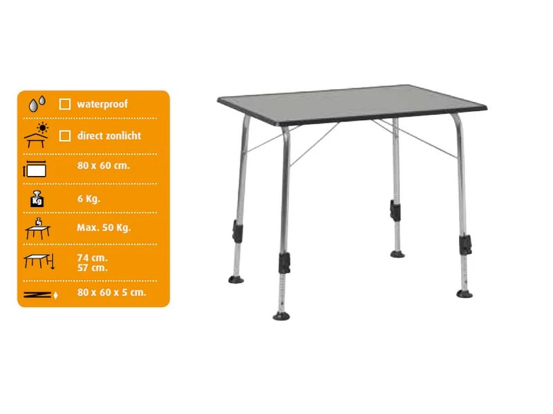 Dukdalf Kampeertafel Stabilic 1 Luxe Antraciet 4 Dukdalf Kampeertafel Stabilic 1 Luxe Antraciet - Afbeelding 2